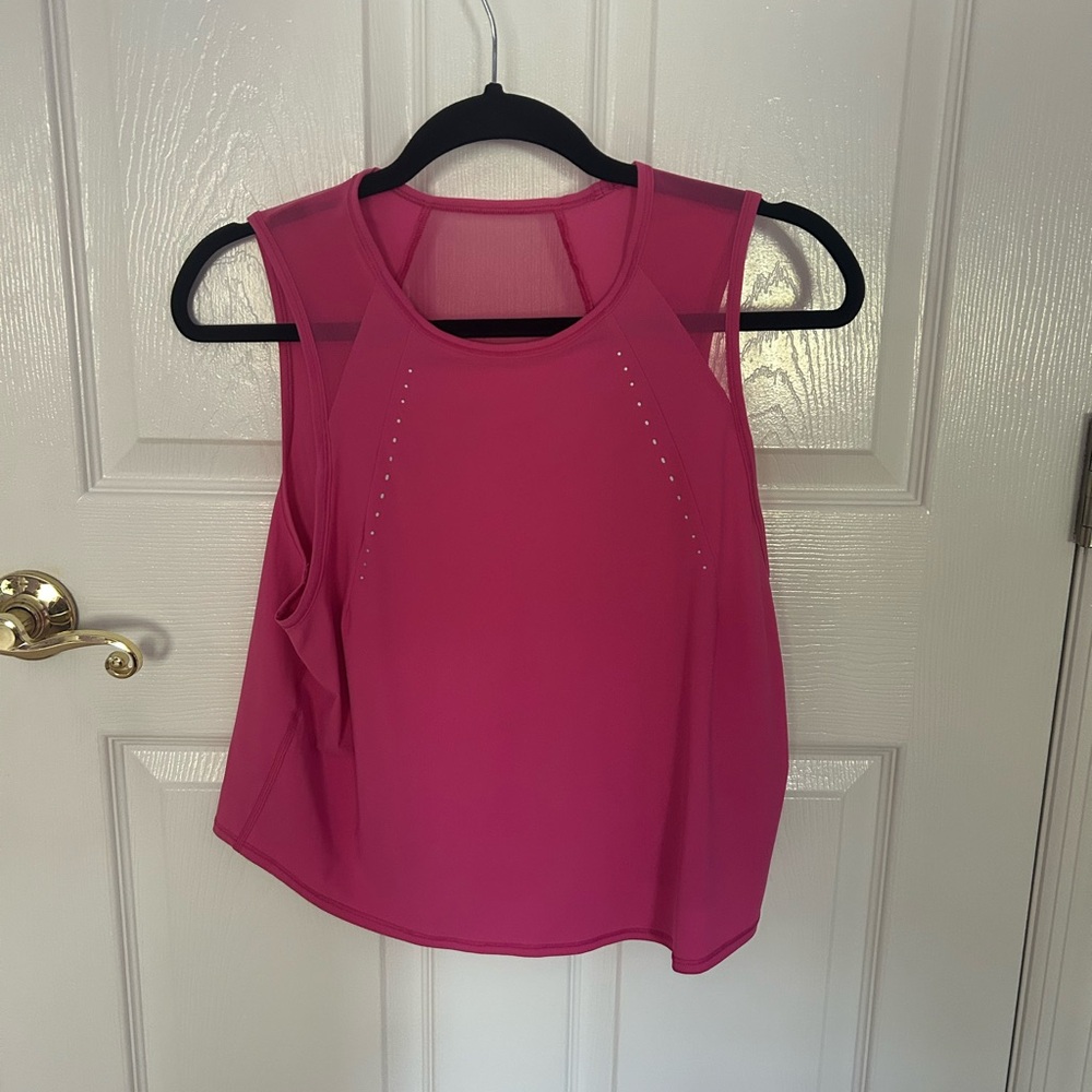 Lululemon Sculpt Cropped Tank-Sonic Pink
